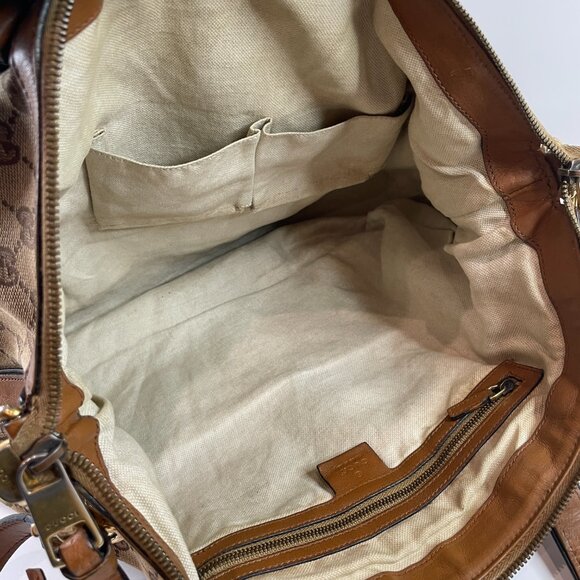 For love2calcar Gucci Brown GG Canvas 2-ways Bag sku# 85768 (gently used) - Picture 7 of 15